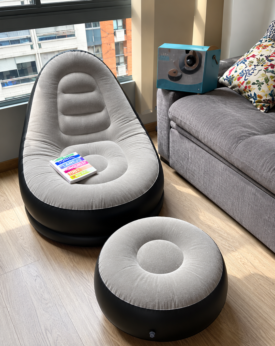 Sillón Inflable con Reposapiés