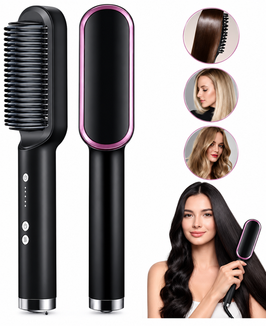 Cepillo Alisador 2 en 1 – Cabello Liso y Sin Frizz